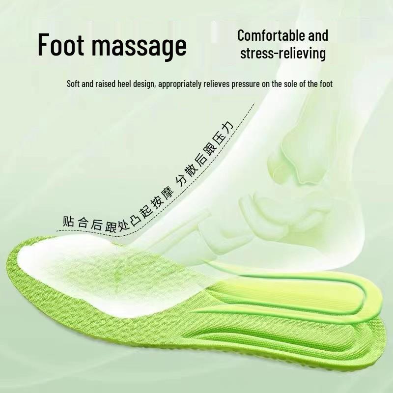 Military Training Shock-Absorbing Insoles: Sweat-Wicking, Breathable, Deodorizing, Height-Boosting for Men and Women.