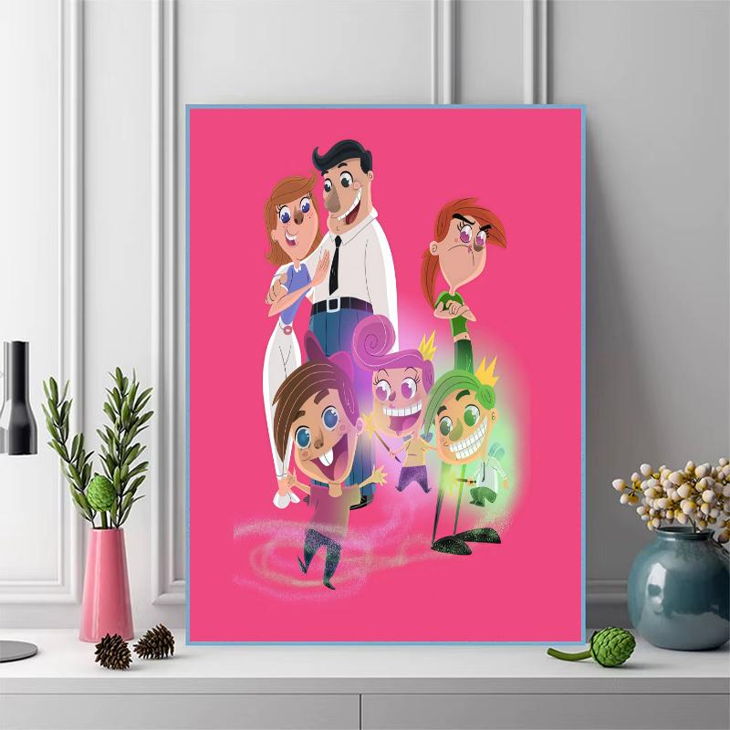 The Fairly OddParents 100% Round Full Drill 5D DIY Diamond Painting Embroidery Cross Stitch Rhinestone Décor