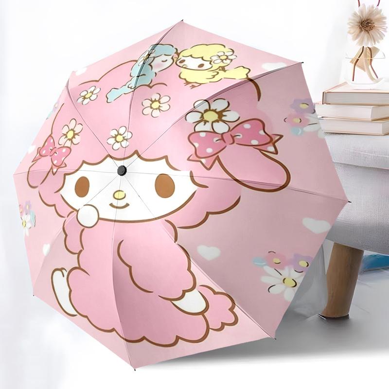 1pc My Melody Automatic Opening Folding Umbrella with 8-Bone Iron Frame for Outdoor Use, Perfect Gift for Fans, Travelers, Everyday Use, and Festive O