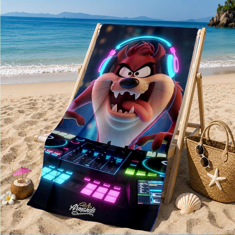 Tazmanian Devil's Fury Beach Towel, Super Soft Microfiber, Perfect Gift for Her/Him, Birthday, for Pool, Beach, Travel, Decor Beach Party