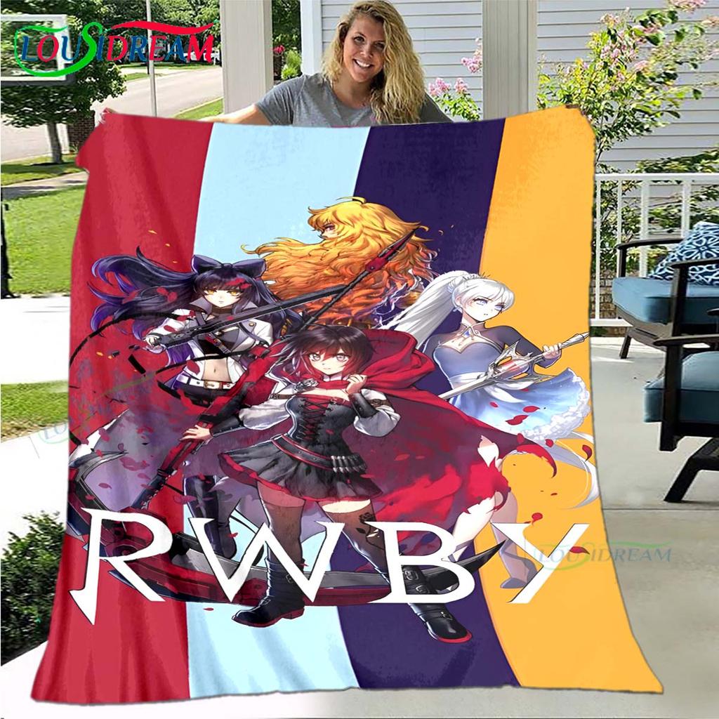 3D Fashion Cartoon R-RWBY Four Seasons Blanket Sofa Cover Travel Bed Plush Blanket Travel Office Break Blanket Gift