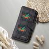 Alien Pattern PU Leather Wallet Casual Multi Card Large Capacity Long Purse for Daily Use