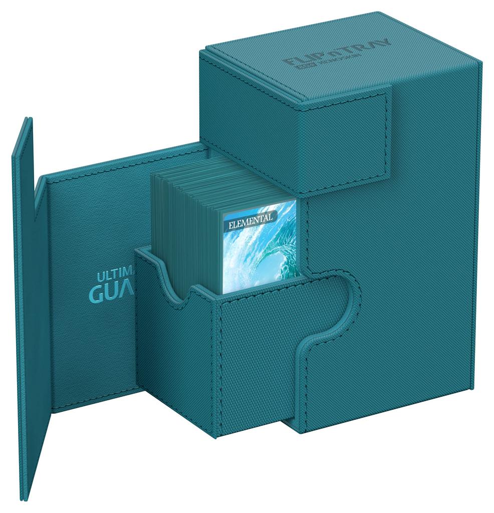 Ultimate Guard Deck Case Xeno Skin Mono Color Flip`n`Tray 80+ (Petrol)
