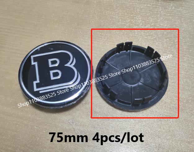 4pcs 75mm Wheel center hub Cap for BRABUS smart GLA GLC CLA CLS W176 W177 W464 W204 W205 W206 W117 G65 G50 W212 W166 badg hubcap
