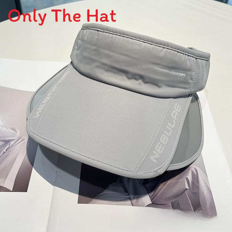 Sports Sun Hat With Printed Letters And Wide Brim Uv Protection For Women Outdoor Use