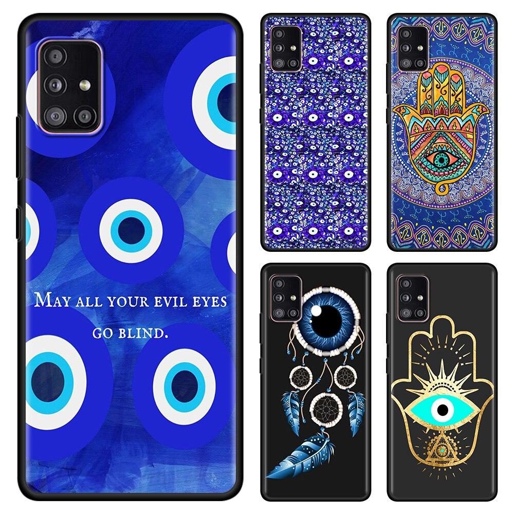 

Чехол для Samsung Galaxy A51 A12 A21s A71 A52 A31 A02s A11 A41 A01 A51 A02 F42 A72 A32 A22 4G/5G Blue Nazar Boncuğu Сглаз
