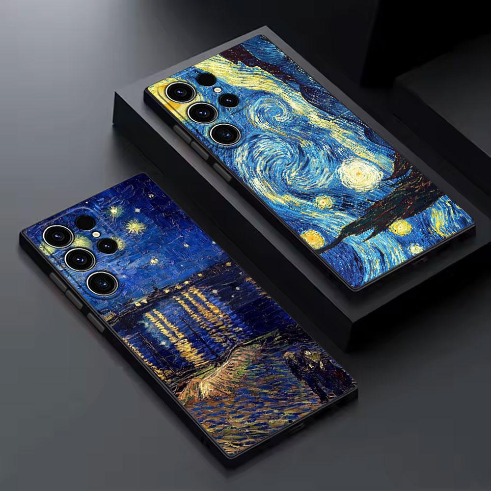 Van Gogh Starry Night Cafe Terrace Phone Case For Samsung Galaxy S26 Ultra S25 FE S24 S23 S21 Ultra S20 FE S22 S26 Plus 5G Cover