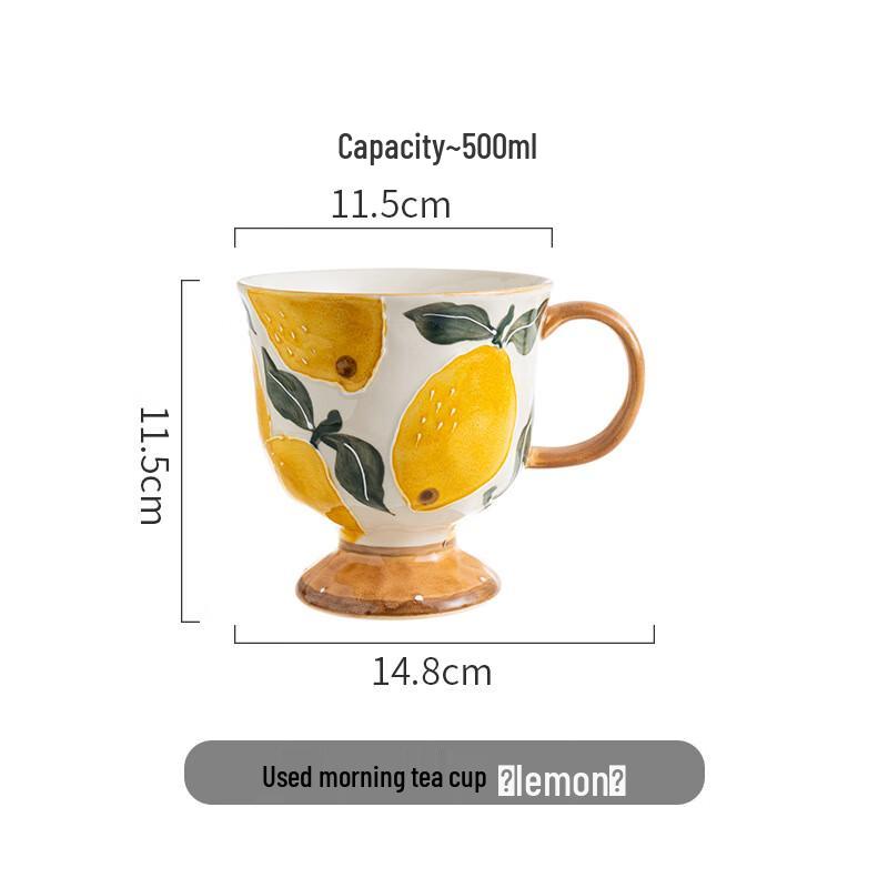 Vintage High-Footed Ceramic Coffee Mug