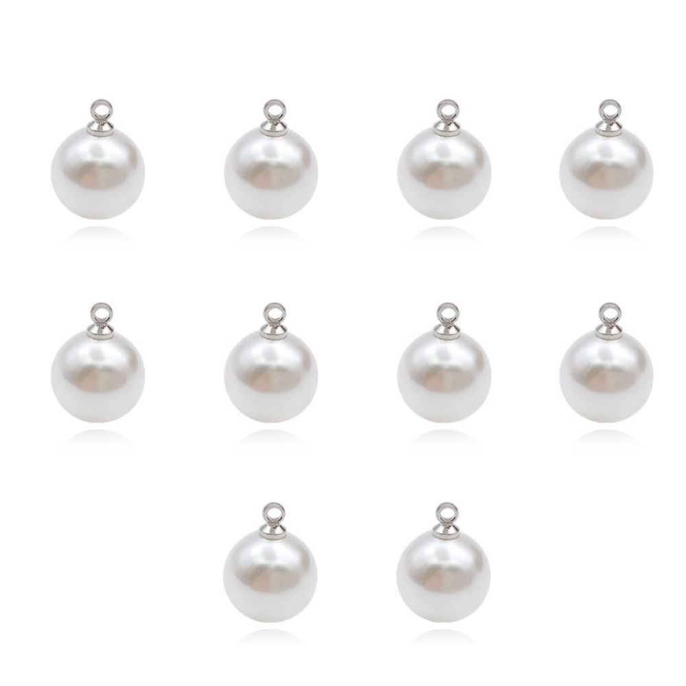 10PCS Handmade Imitation Pearl Clothes Decor DIY Dangle Earrings Pendant  Zipper