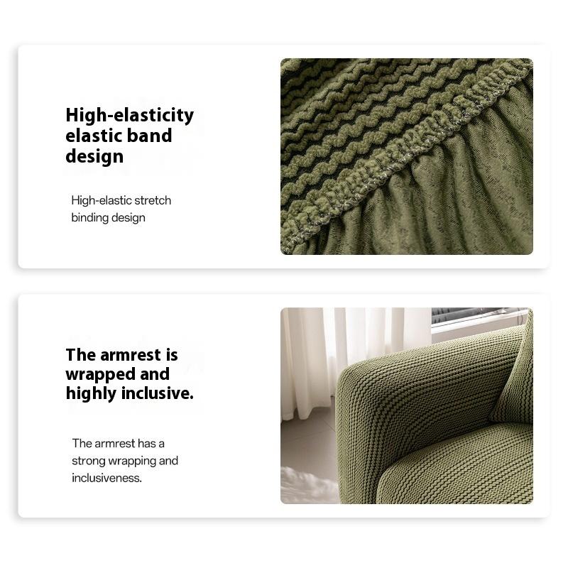 Elastischer Jacquard-Stoff Sofabezug Dehnbarer Couchbezug Eckteil L-Form Sofa Überwurf Eckteil für Zuhause 1/2/3/4/5-Sitzer