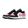 Jordan Air Jordan 1 Peach Pink Synthetic Leather Low Top Basketball Shoes Women's Black Pink 553560-092(Team932-)