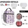 Reusable Butterfly Lunch Box for Kids Girls Boys Women Adult, Insulated Botanical Lunch Bag,Polyester Cooler Retro Handbags Case for School Picnic