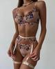Sexy Embroidered Lingerie Set - Valentine's Four-Piece Collection
