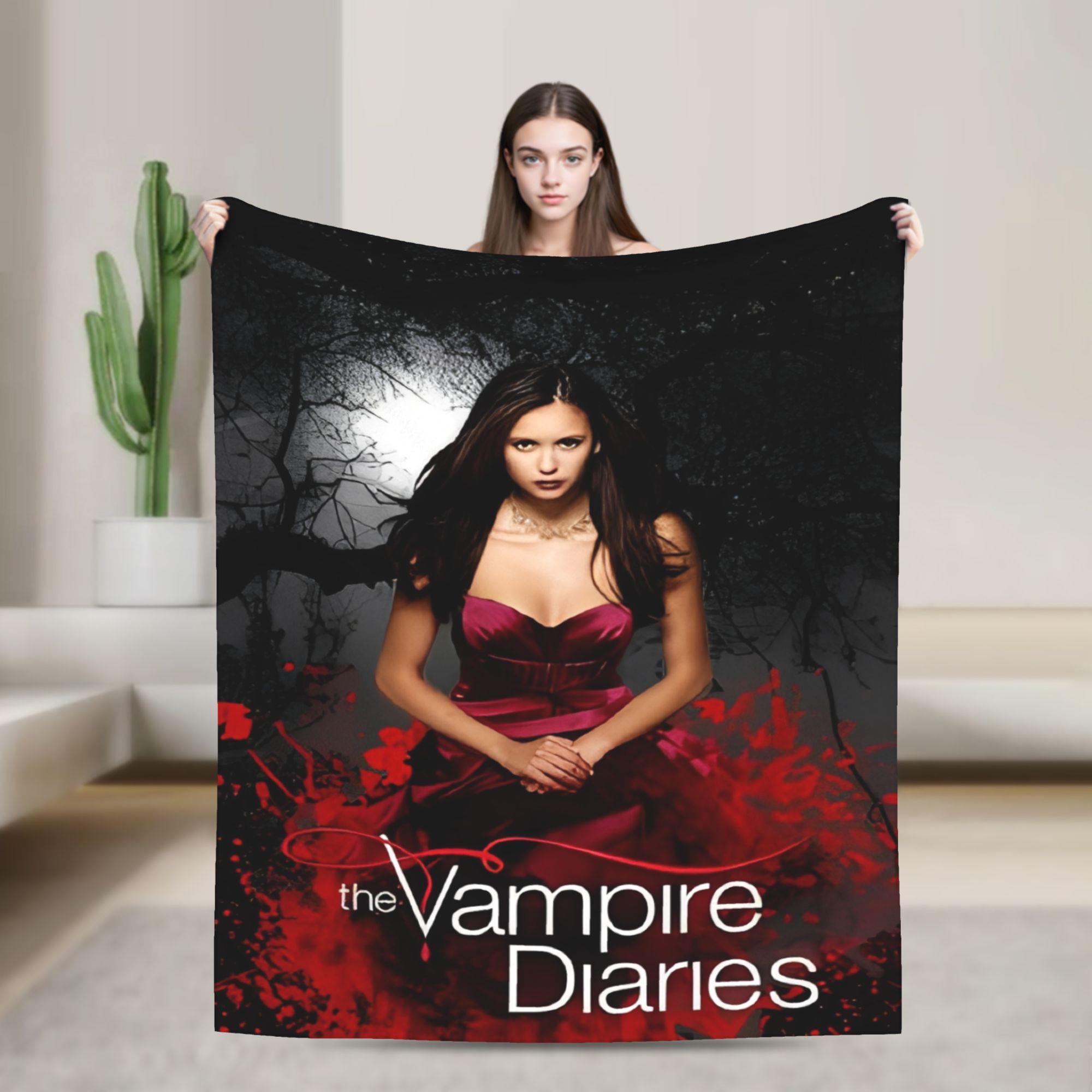 The Vampire Diaries Elena Blanket Soft Graphic Plush Throw Blanket For Bedroom Decorative Flannel Bedspread Bed Cover 75x90cm