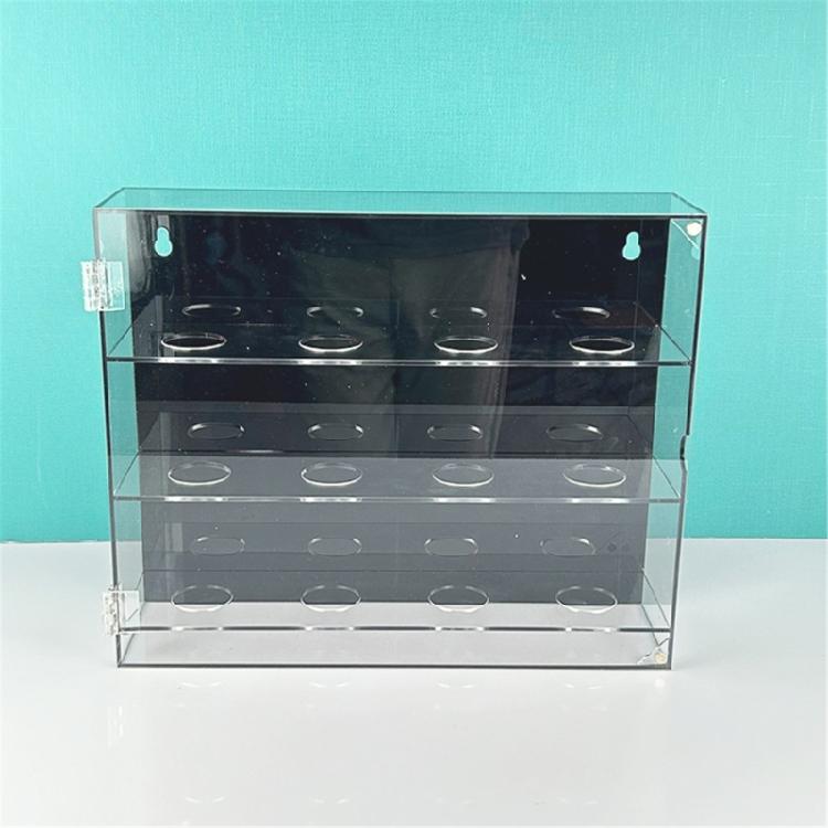 Space Saving Acrylic Sports Balls Display Stand Wall Mounted Clear Rack for 12 Slot Baseball Table Tennis Storage Box