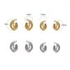 BOONEE 925 Silver Gold Circle Stud Earrings - Elegant European & American Design
