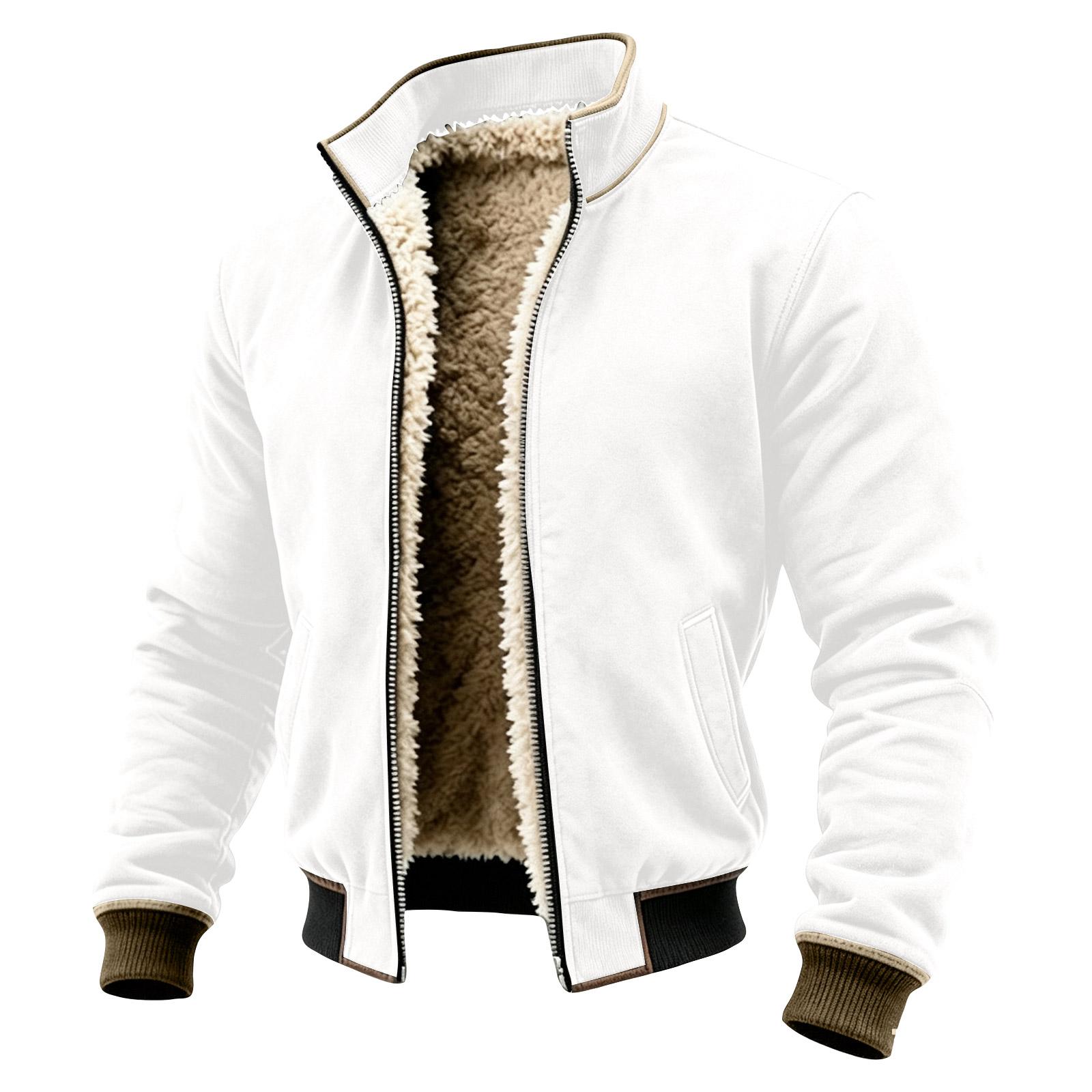 Men`s Vintage Color Printed Stand Collar