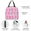 Preppy Roller Monkeys Rabbit Insulated Lunch Bag for Women Children Portable Food Boxes Thermal Lunch Box Tote