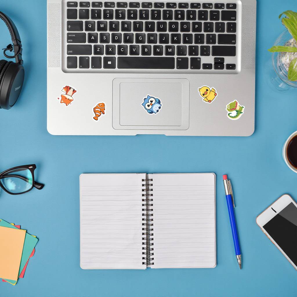 35 peças Desenho Animado Adesivos Desenho Animado Animais Fofos Adesivos de Animais Adesivos Engraçados Para Guitarra Laptop Capacete Skate Laptop Motocicleta