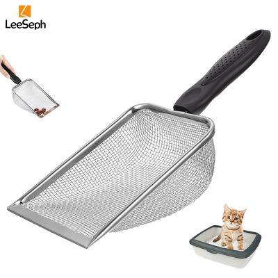Cat Litter Scoop, Stainless Steel Mesh Litter Shovel, Litter Cleaner Corner Shovel, Fine Mesh Reptile Litter Cleaner Scooper