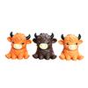 Cow Toy for Stress, Flour-Filled Bouncy Toy, 3 Assorted Colors Boxed