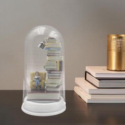 Leselampe Nachttischlampe Skulptur LED Buchecke Kuppel Gestapelte Bücher für Hotel