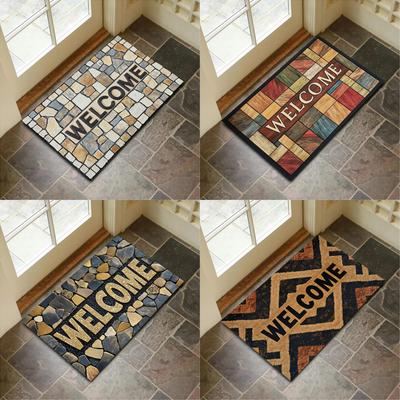 Creative Stone Block Assembly Welcome Rug Living Room Bedroom Floor Mat Kitchen Nonslip Mat Home Decor Kitchen Nonslip Door Mat