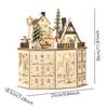 Christmas Wooden Advent Calendar,Traditional,Christmas Decoration Sturdy with 24