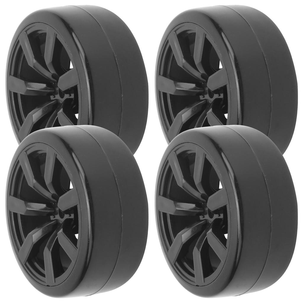 4Pcs 63mm RC Rubber Tires Drift Tyres Replacement Fit for WPL D12 (015BL) RC Car