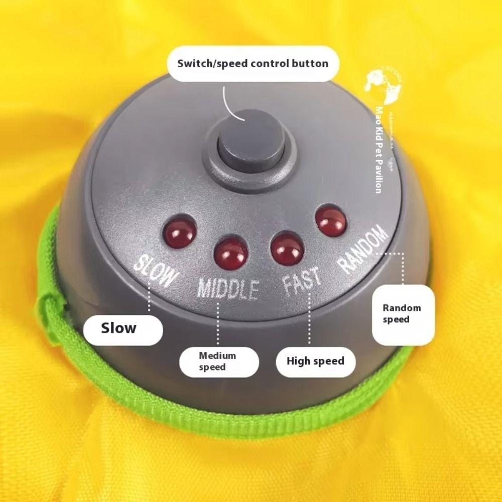 Fabric Material Interactive Cat Toy Feather Attachment Self Entertaining Electronic Cat Toy Chew Resistant Move Mouse Design