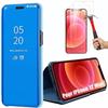 Protective Case - E.F.CONNECTION - iPhone 12 Mini - Rigid - Blue - Integrated Stand
