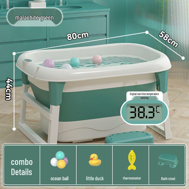 Foldable Children's Bath Bucket: Large & Small Sizes for Baby and Child Swimming and Bathing