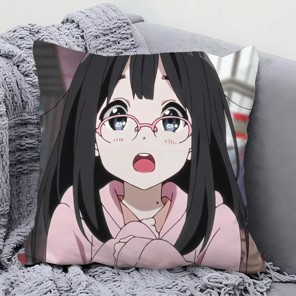 Kitashirakawa Tamako Animation Tamako Market Kissenbezug Quadratisches Kissen Schlafzimmer Sofa Freizeitwagen Wohnzimmer Heimdekoration 40X40