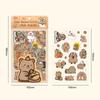 6Sheets/Pack Cute Cartoon Capybara Stickers Transparent Waterproof Stickers School Supplies Diary Decoration Stickers Stationery