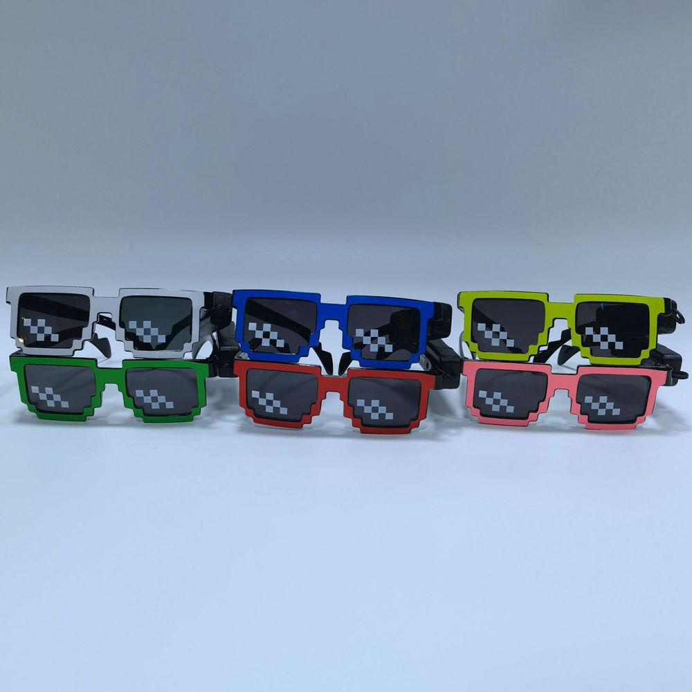 Lunettes Mosaïque Pixel LED Créatives pour Festival, Activées par la Lumière et la Musique Sans Fil, Lunettes de Soleil Néon Multicolores pour Fêtes Rave