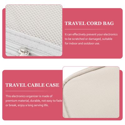 Electronics Organizer Waterproof Cable Case for Phone Earbuds Compact Storage Bag for Indoor Outdoor
