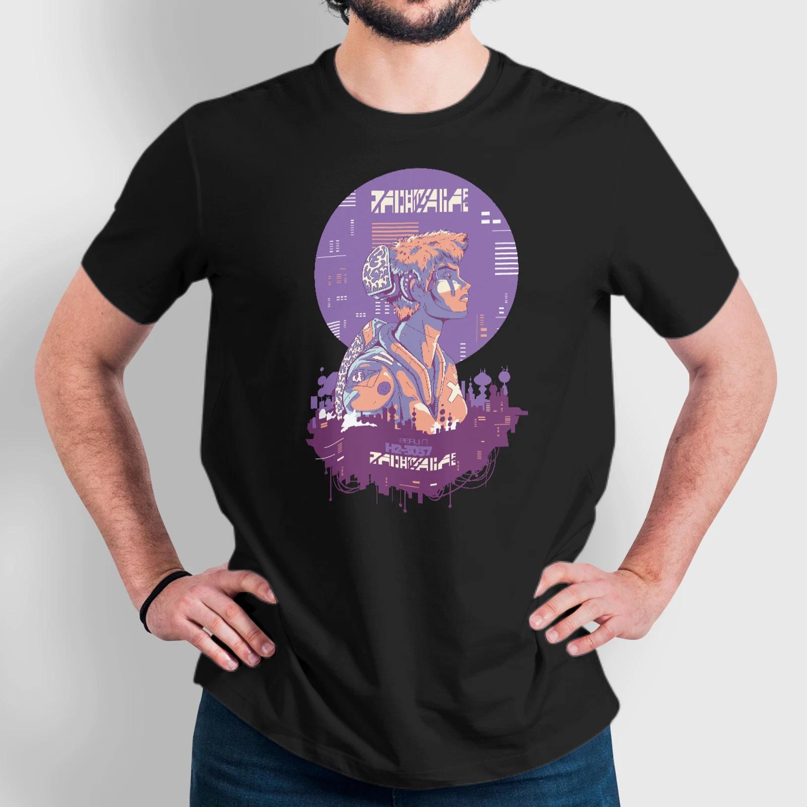 Cyber Punk Boy Sci-Fi Dark Future Graphic Art Novelty Tee Soft T shirt 3XL