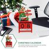 1Pcs Creative Wooden Xmas Calendar Adornment Festive Christmas Decor Desktop Calendar for Home Shop Coffee Shop Festival Themed