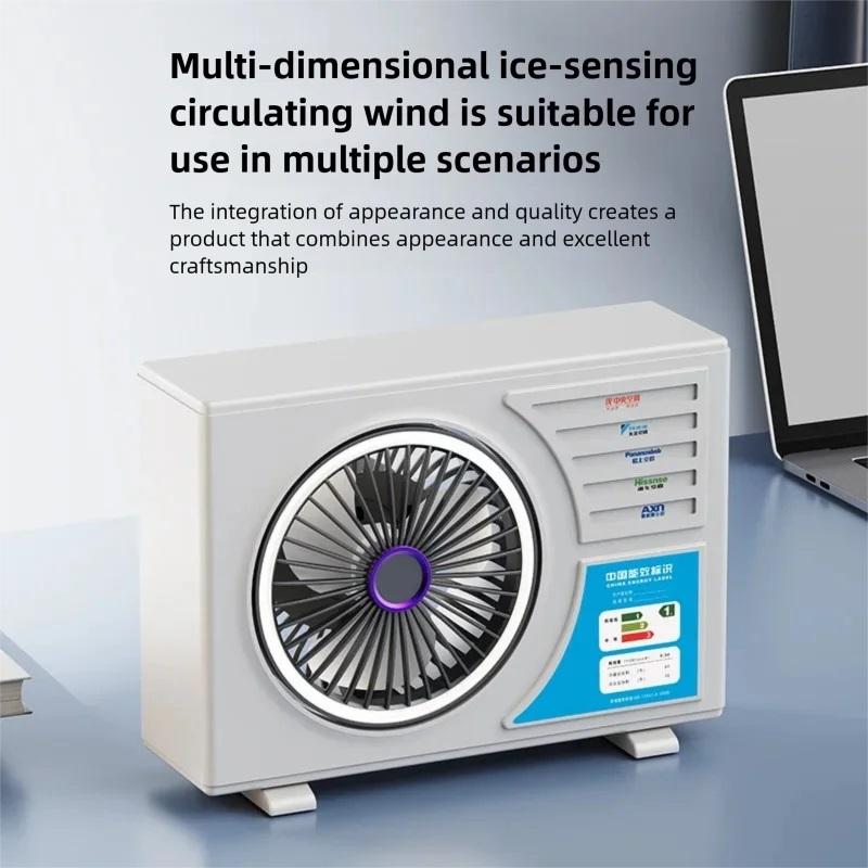 Home High-Speed Desktop Fan with Multiple Adjustable Levels Cool Circulating Air Mini Air Conditioning Style Silent Cooling Fan