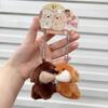 2pcs/set Sheep Plush Animal Key Buckle Magnetic Cartoon Couple Pendants Cat Dog Bag Charm  Party