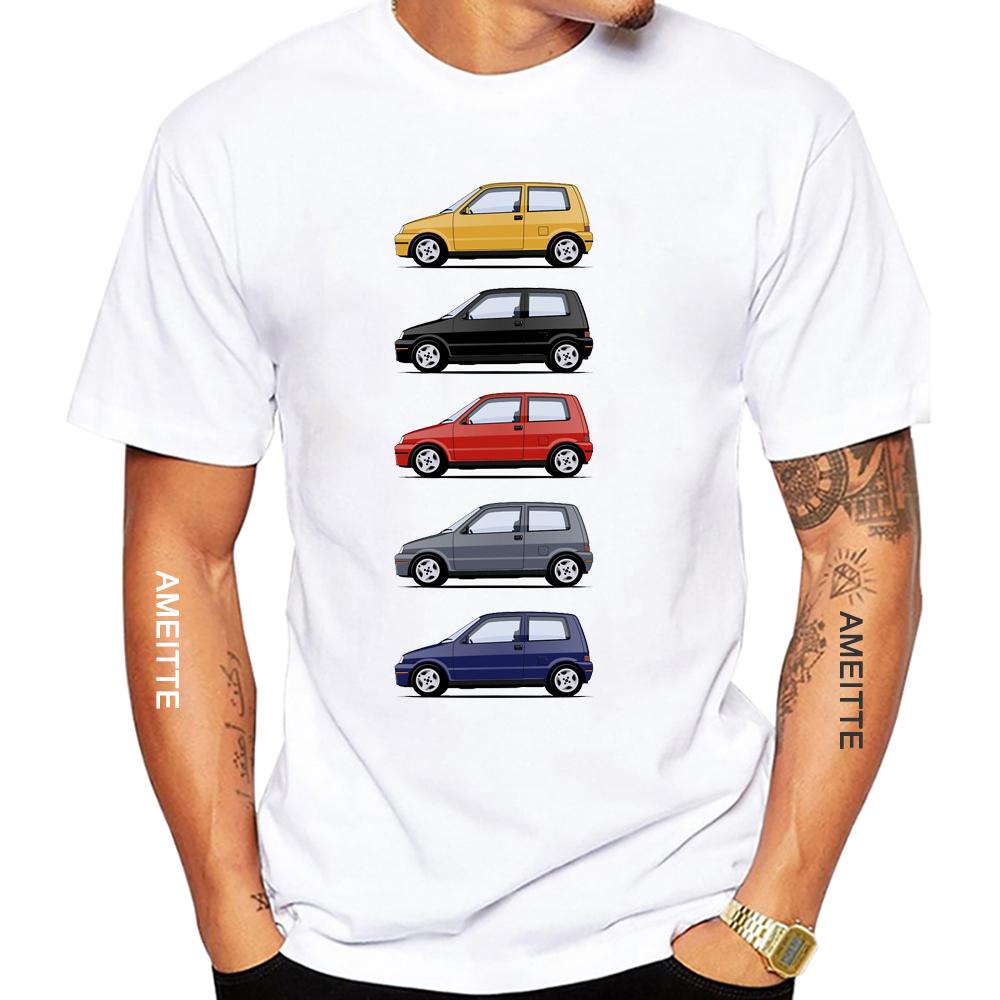 

New Summer Fashion Men Short Sleeve Fiats500 Fiats Cinquecento Car T-Shirt Vintage Hip Hop Boy Casual White Tees Car Legend Tops 4XL