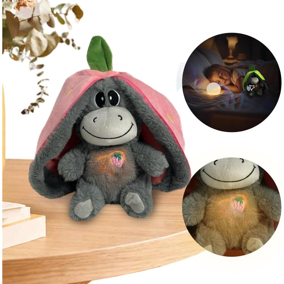 Breathing Sleep Buddy, Cute Animal Plush with Realistic Breathing Motion Lights