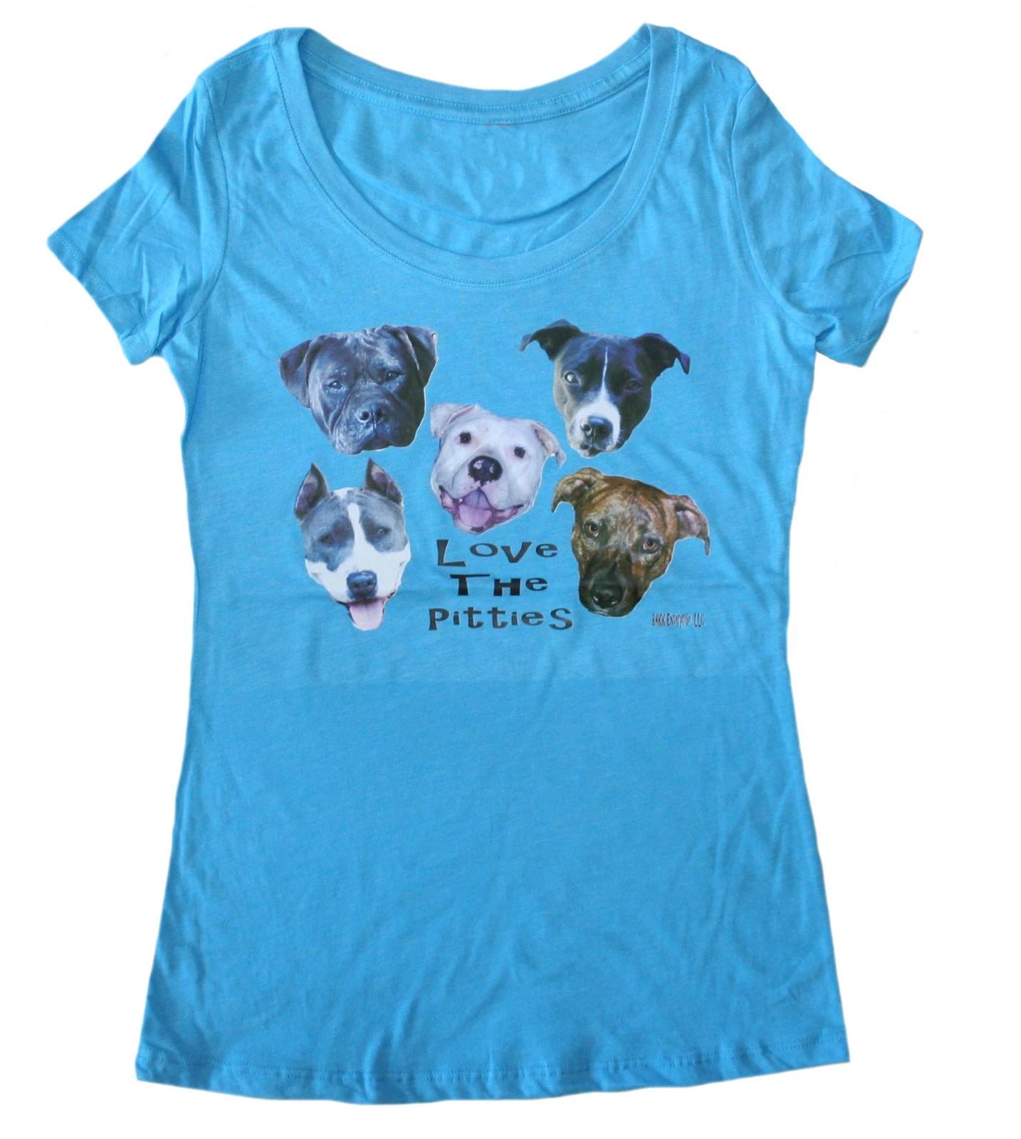 Pit Bull T-Shirt Womens Scoop Neck Love The Pitties Pit Bull Mom Pitbull NWT XXL