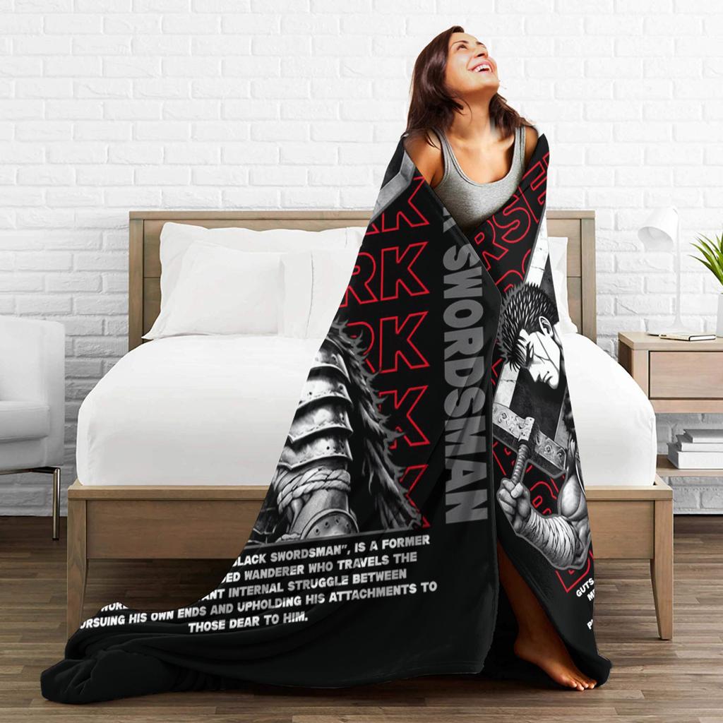 Anime Berserk Plush Blanket Girls Boys  Flannel Throw Blanket For Couch Chair Sofa Bed Soft Design Quality Bedspread Gift