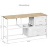 WOLTU Bedroom Chest of Drawers - 5-Drawer Fabric Cabinet - Engineered Wood and Metal - White W0ITT5025