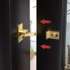 For Sliding Door and Window Spring Latch Lock Made of Solid Brass with Concealed Screw Setup for Secure Locking