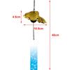 Cast Iron Wind Chime Goldfish Bless Bell Pendant Memorial Sympathy Small Wind Chime for Outside Balcony Patio Room Indoor