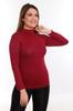 Women's Fashion Big Size body Plus Size Half Fisherman Viscose Turtleneck Navy Blue Body
