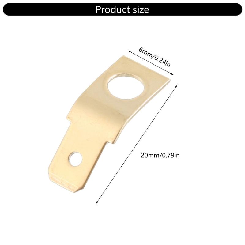 100pcs Brass Solderless Wire Connectors Male Spades Rings Crimps Electrical Supplies Brass Quick Disconnect Adapters Set