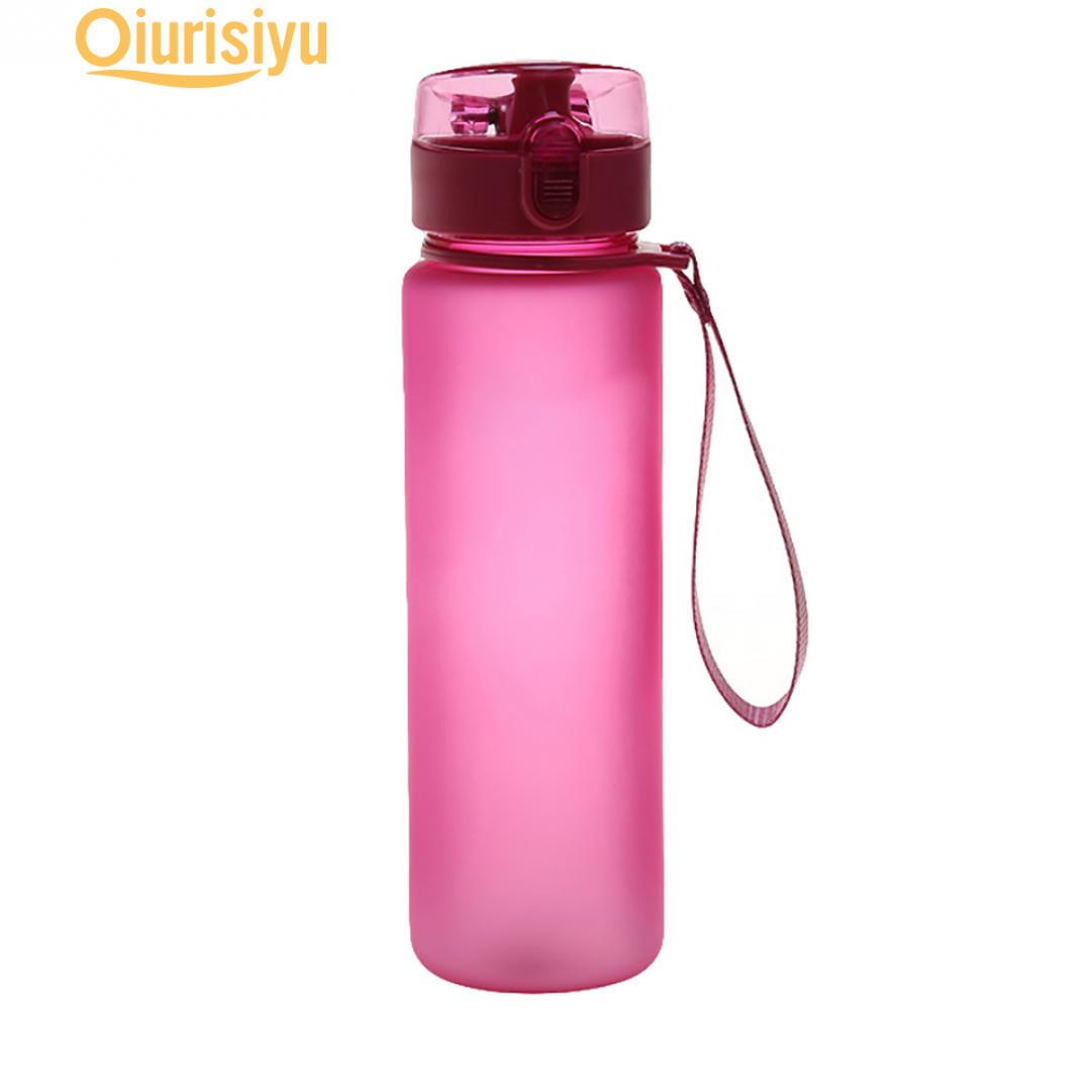 

Бутылка для воды Матовая герметичная чашка для воды для путешествий на открытом воздухе 400ml розовый